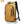Yellow compact waterproof backpack with front pocket, side strap, and USB port panel