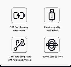 BASEUS Minimalist Series 3in1 Fast Charging Data Cable