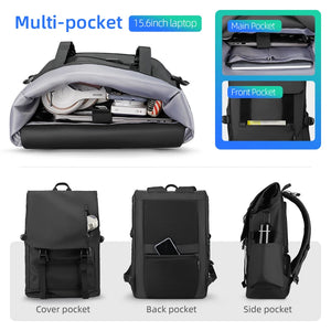 MARK RYDEN MR5748 Expandable Waterproof Travel Backpack with USB Charging Port