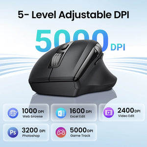UGREEN M751 Hyper-Fast Scroll Ergonomic Bluetooth Wireless Mouse