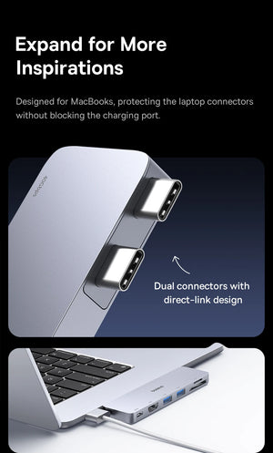 BASEUS UltraJoy Series 6in1 USB Hub for MacBook Series