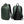 Green expandable travel backpack with front pocket and padded back straps