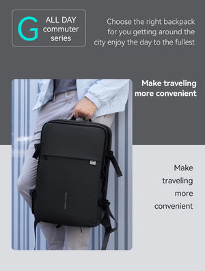 MARK RYDEN Pathrato MR8057Y Expandable Waterproof Travel Backpack with USB Charging Port