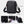 Black compact crossbody bag with side clips and front zipper closure