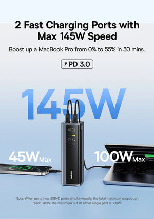 BASEUS EnerGeek GR12 Portable Power Bank with Smart Digital Display