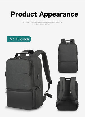 TIGERNU B3905 Large Capacity Waterproof Travel Backpack with USB Charging Port