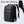 Black waterproof travel backpack with USB charging cable port and front buckle straps.