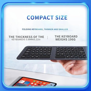 JOMAA Lightweight Foldable Rechargeable Bluetooth Wireless Keyboard