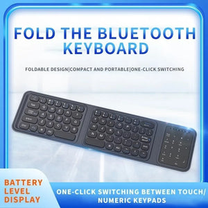 JOMAA Lightweight Foldable Rechargeable Bluetooth Wireless Keyboard