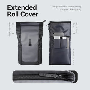 MARK RYDEN MR3807 Expandable Roll Top Waterproof Travel Backpack