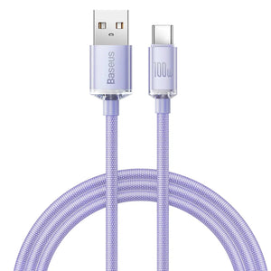 BASEUS Crystal Shine Series 100W USB-C to USB-A Fast Charging Cable