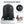 Black backpack with thick padded shoulder straps and adjustable chest clasp
