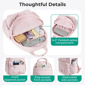 BAGSMART Compact Lightweight Waterproof Travel Backpack