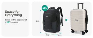 BAGSMART Large Capacity Waterproof Wheeled Travel Backpack