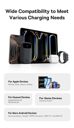BASEUS QPow3 Fast Charging Power Bank with Built-In Cable