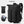 Black waterproof travel backpack with front zip pockets and padded shoulder straps.