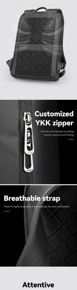 MARK RYDEN MR1113 Lightweight Waterproof Compact Backpack with USB Charging Port