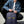 Navy waterproof backpack with front magnetic buckle pocket and yellow accent strip