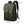 Waterproof commuter backpack in green with top handle, padded straps, front flap pocket