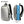 Expandable waterproof travel backpack with front pocket, light gray/white and black trim