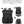 Black detachable backpack with magnetic buckle and separate small shoulder bag