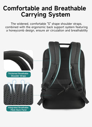 TIGERNU B3905 Large Capacity Waterproof Travel Backpack with USB Charging Port