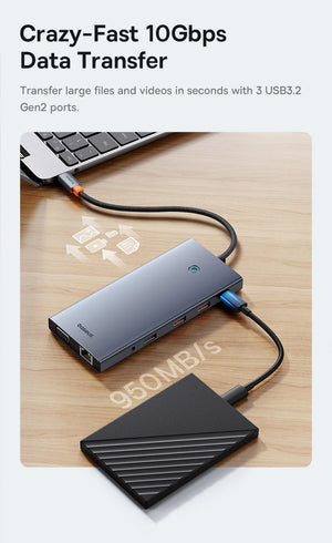 BASEUS PortalJoy Series 13in1 USB-C Multiport Adapter and USB Hub