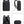 Black waterproof travel backpack shown from multiple angles: front, side, back
