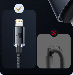 BASEUS Crystal Shine Series 2.4A USB-A to Lightning Fast Charging Cable