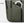 Green backpack front-right side pocket with zipper and slim storage organizer