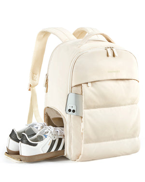 BAGSMART Large Capacity Waterproof Travel Backpack with Shoe Compartment