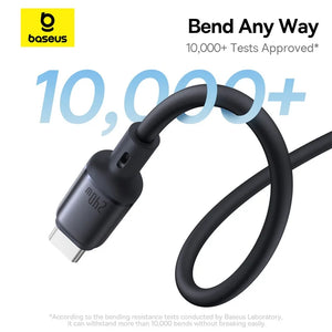BASEUS Picogo Liquid Silicone 240W Type-C to Type-C Magnetic Coiled Charging Cable