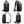 Dark gray compact waterproof crossbody bag shown from multiple angles with crossbody strap