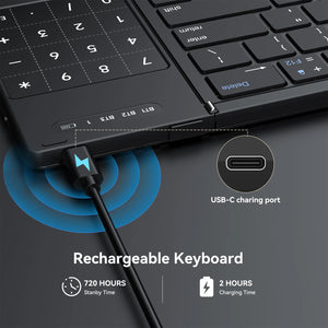 AUSDOM Sofkeys Air3 Foldable Rechargeable Bluetooth Wireless Keyboard