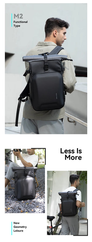 MARK RYDEN MR2913 Expandable Roll Top Waterproof Travel Backpack