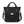 Black waterproof tote backpack with two side hooks and front zip pocket