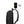 Black lightweight waterproof travel backpack with front zip pocket and shoulder straps