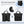 Black compact waterproof backpack with front pockets and detachable shoulder strap