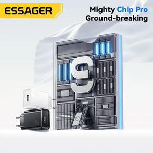 ESSAGER Mini 10W USB Charger Set with Fast Charge Adapter - White