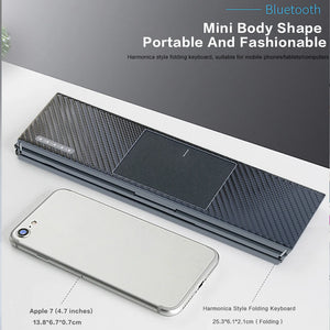 JOMAA Tri-Folding Rechargeable Bluetooth Wireless Keyboard with Touchpad