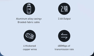 BASEUS Crystal Shine Series 2.4A USB-A to Lightning Fast Charging Cable