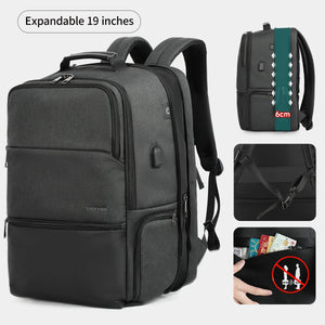 TIGERNU B3905 Large Capacity Waterproof Travel Backpack with USB Charging Port