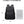 Black large travel backpack with front pockets and laptop compartment, 2-side profile