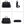 Black laptop bag with multiple views; front zipper, top handles, and adjustable strap