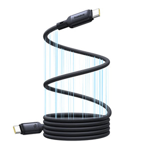BASEUS Picogo Liquid Silicone 240W Type-C to Type-C Magnetic Coiled Charging Cable