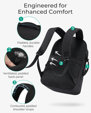 BAGSMART Large Capacity Waterproof Travel Backpack with USB Cable Access