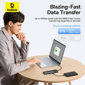 BASEUS Metal Gleam Series 10in1 USB-C Multiport Adapter and USB Hub