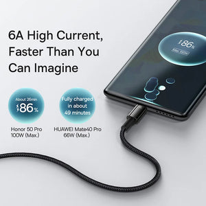 BASEUS Tungsten Gold 100W USB-C to USB-A Fast Charging Cable