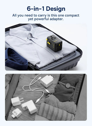 BASEUS PicoGo CG11 70W Universal Travel Adapter with Retractable Cable