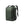 Green backpack with front pocket, top handle, and side straps for travel